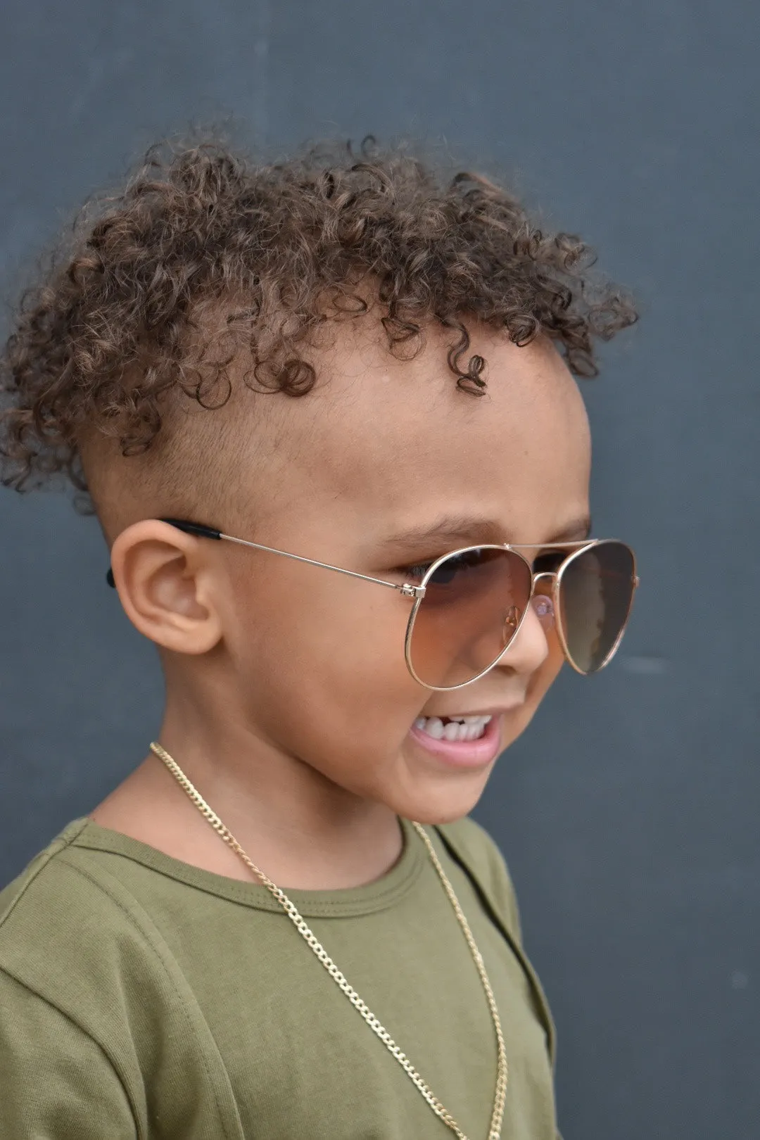 Lil Homm Ace Sunglasses Gold