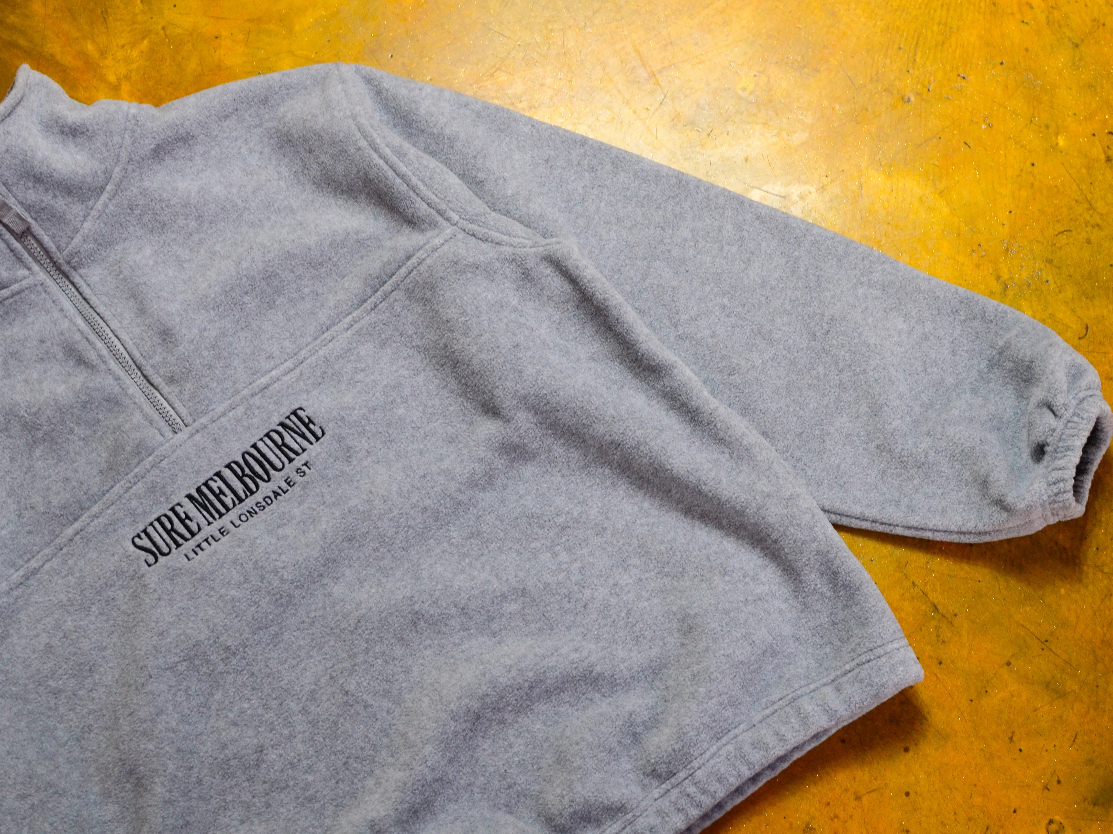 Little Lonsdale St. Quarter Zip Polar Fleece - Grey / Black