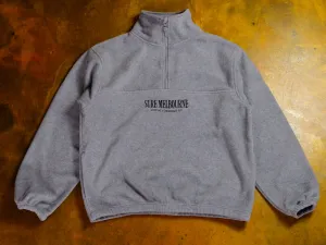 Little Lonsdale St. Quarter Zip Polar Fleece - Grey / Black