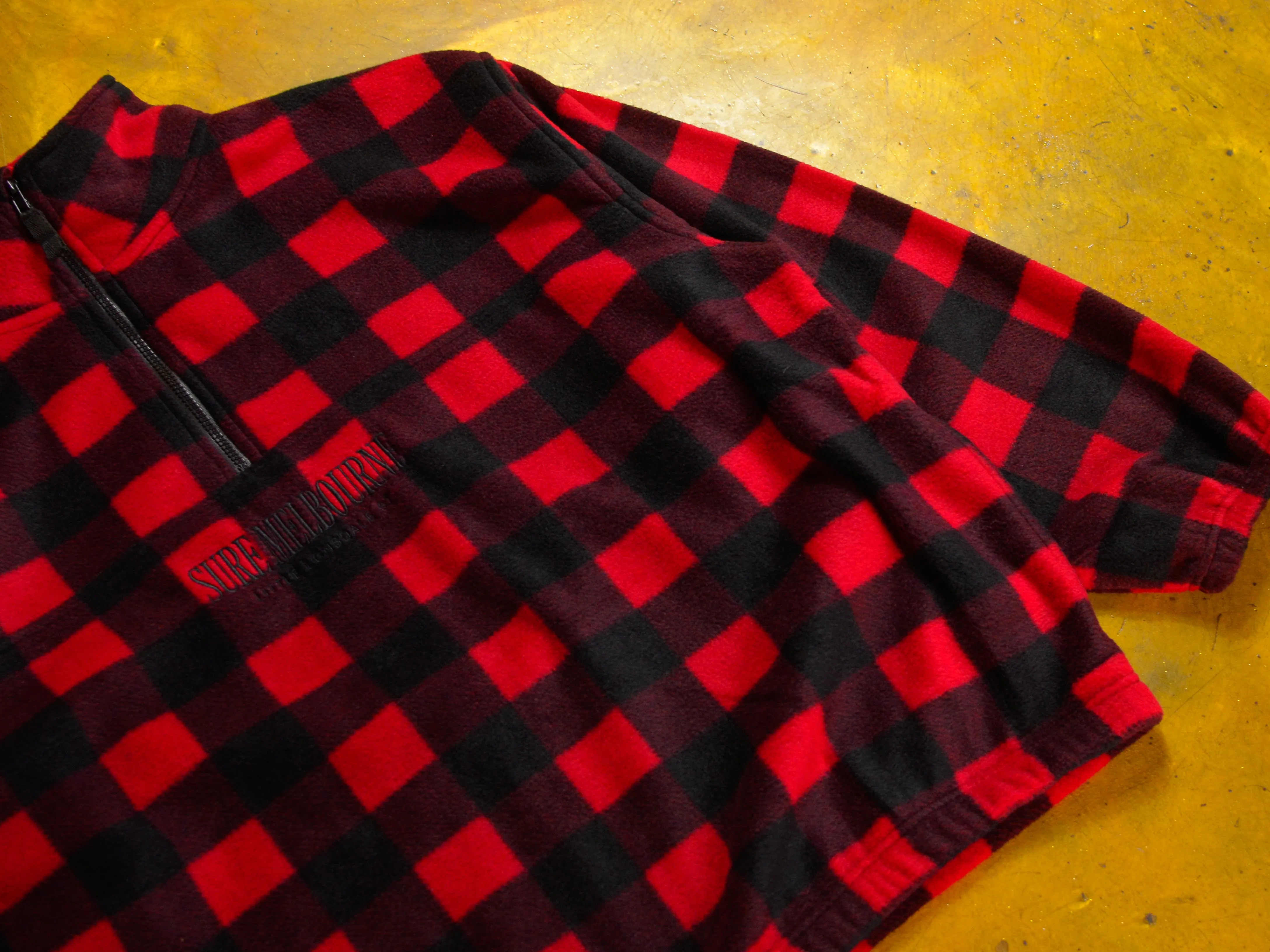 Little Lonsdale St. Quarter Zip Polar Fleece - Red / Black
