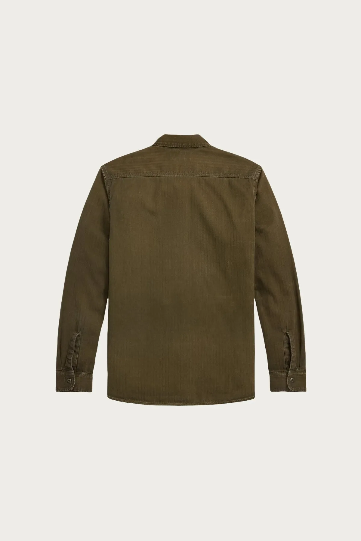 Long-Sleeve Cotton Preston Workshirt - Dark Olive