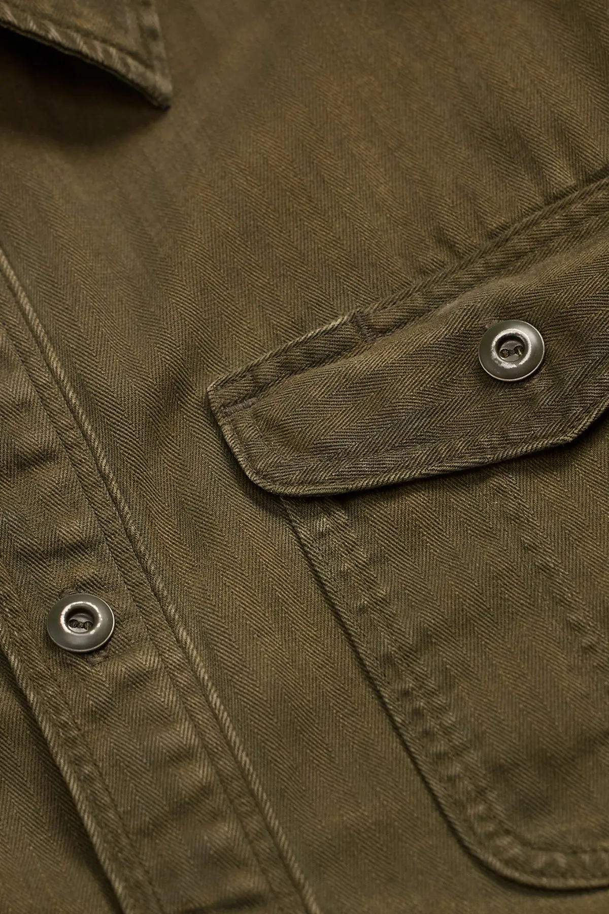 Long-Sleeve Cotton Preston Workshirt - Dark Olive