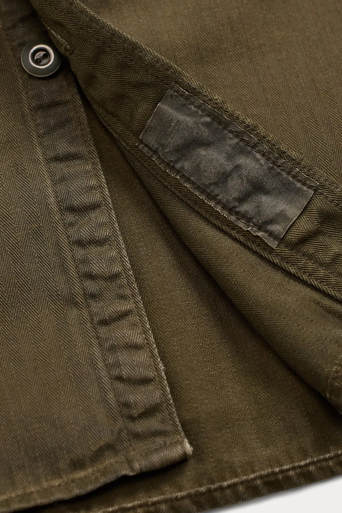 Long-Sleeve Cotton Preston Workshirt - Dark Olive
