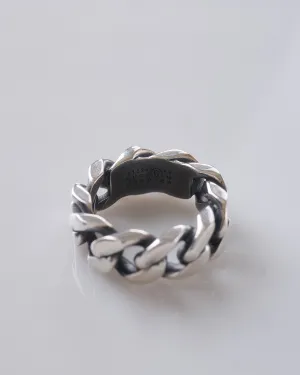 Maison Margiela MM6 Minimal Logo Curb Ring Palladio