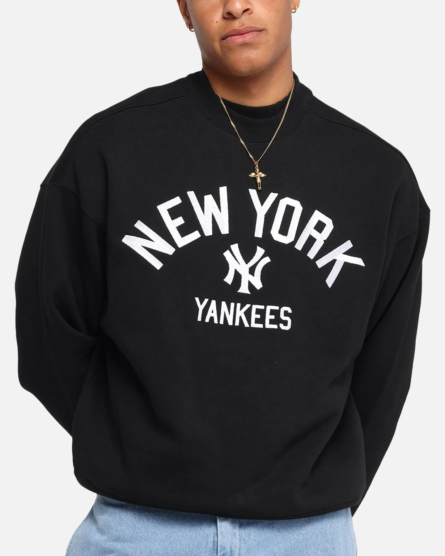 Majestic Athletic New York Yankees Arch Boxy Crewneck Black