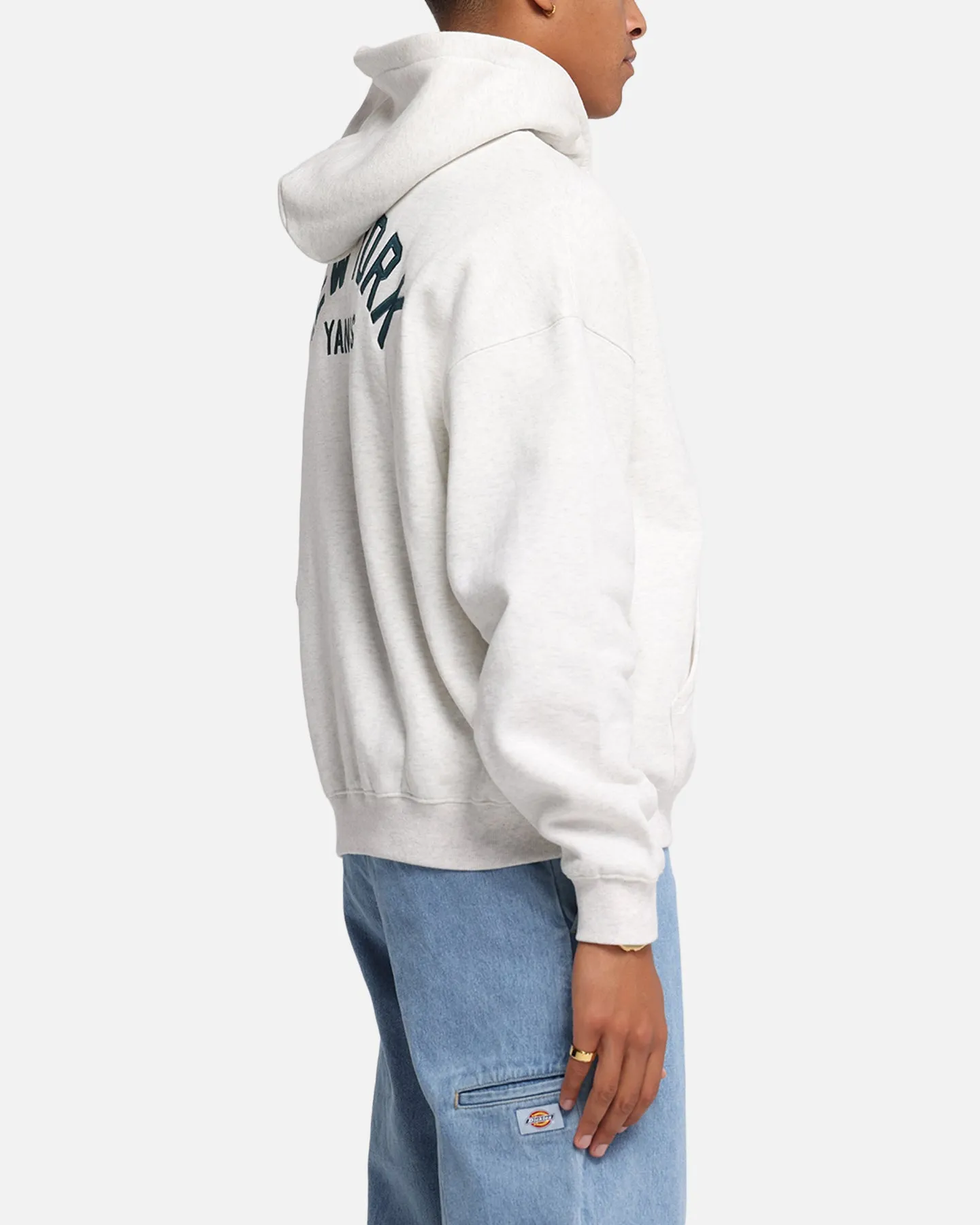 Majestic Athletic New York Yankees Arch FZ Boxy Hoodie White Marle