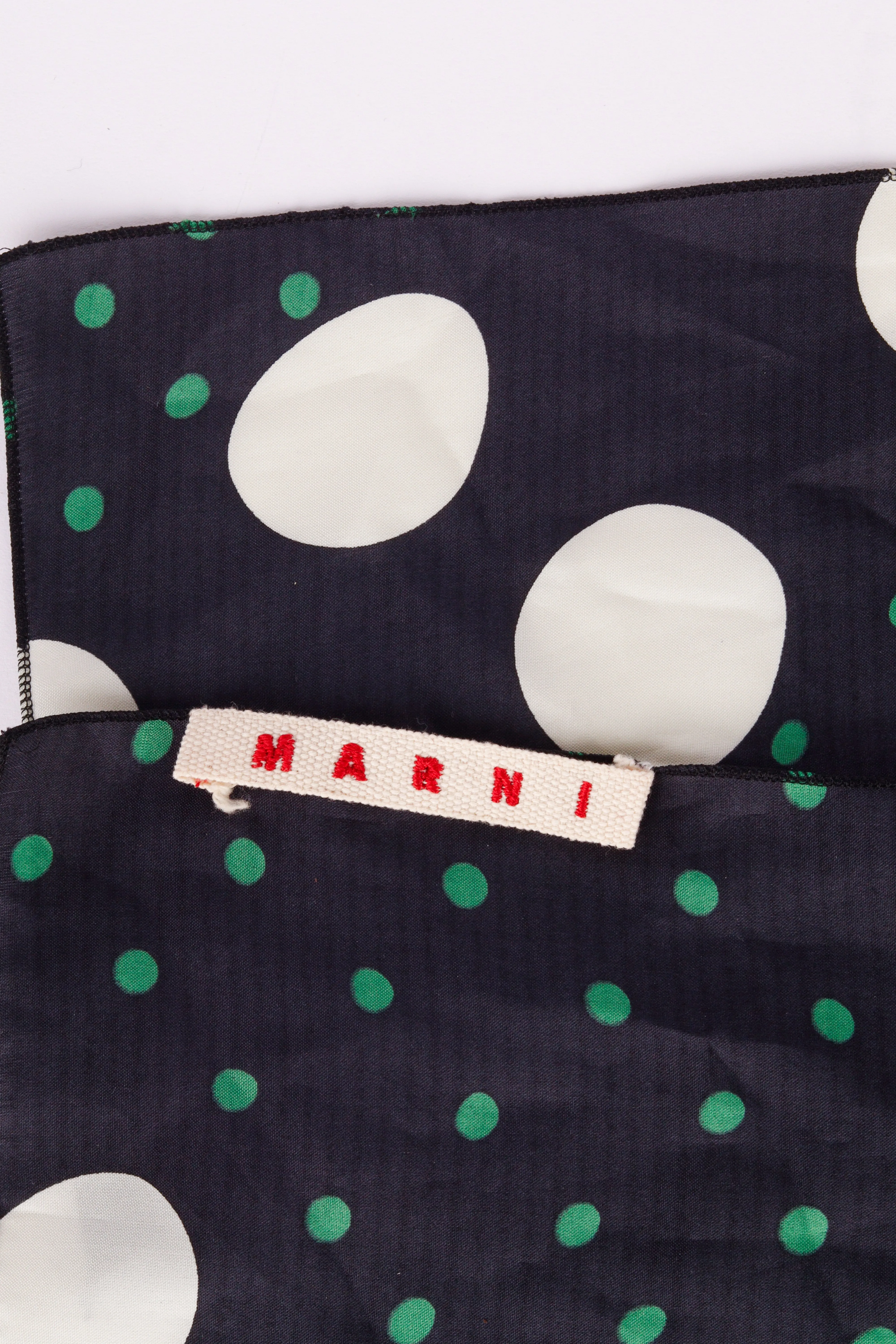 Marni SS08 'Polka Dot Print' Scarf Choker Green (2008)