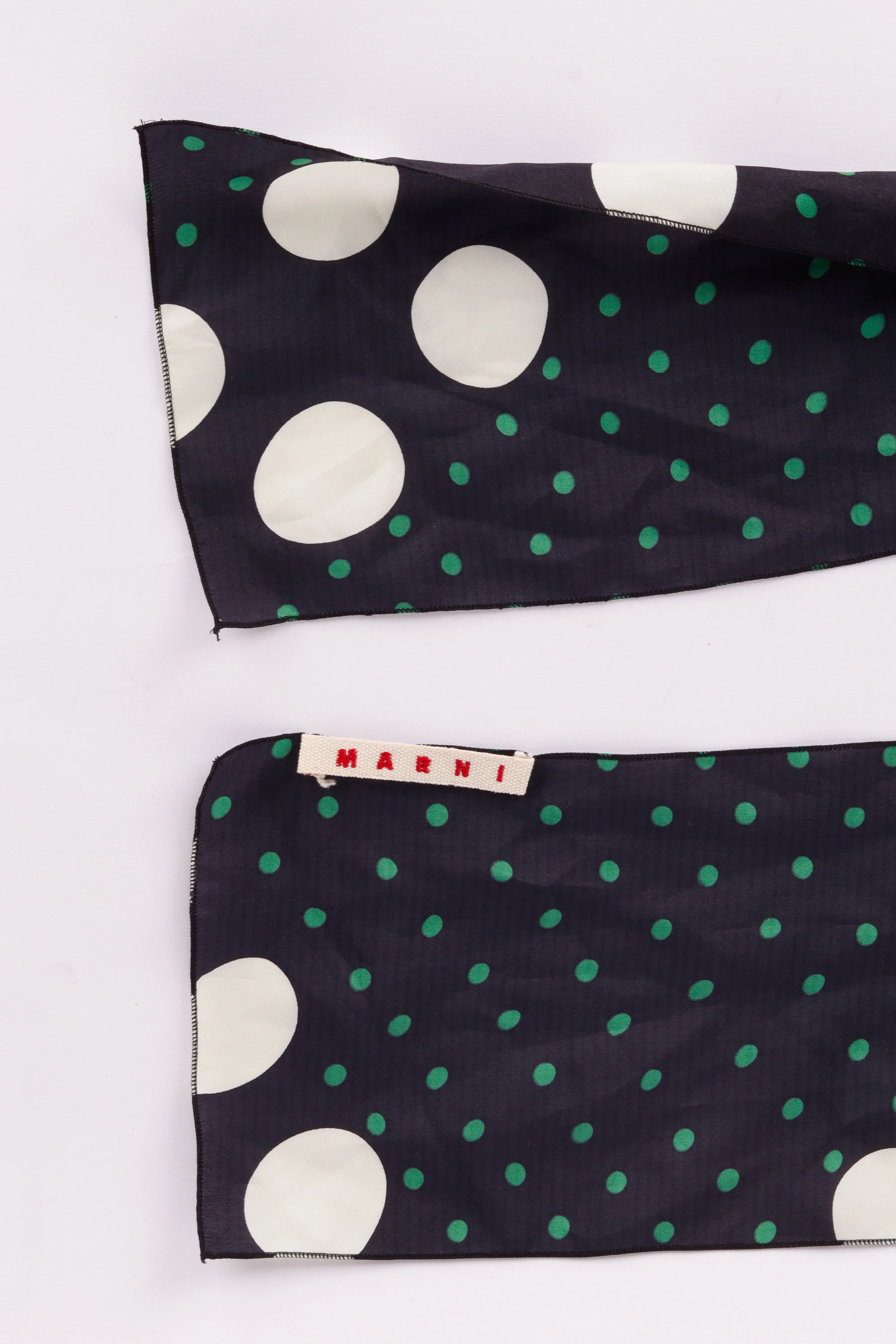 Marni SS08 'Polka Dot Print' Scarf Choker Green (2008)