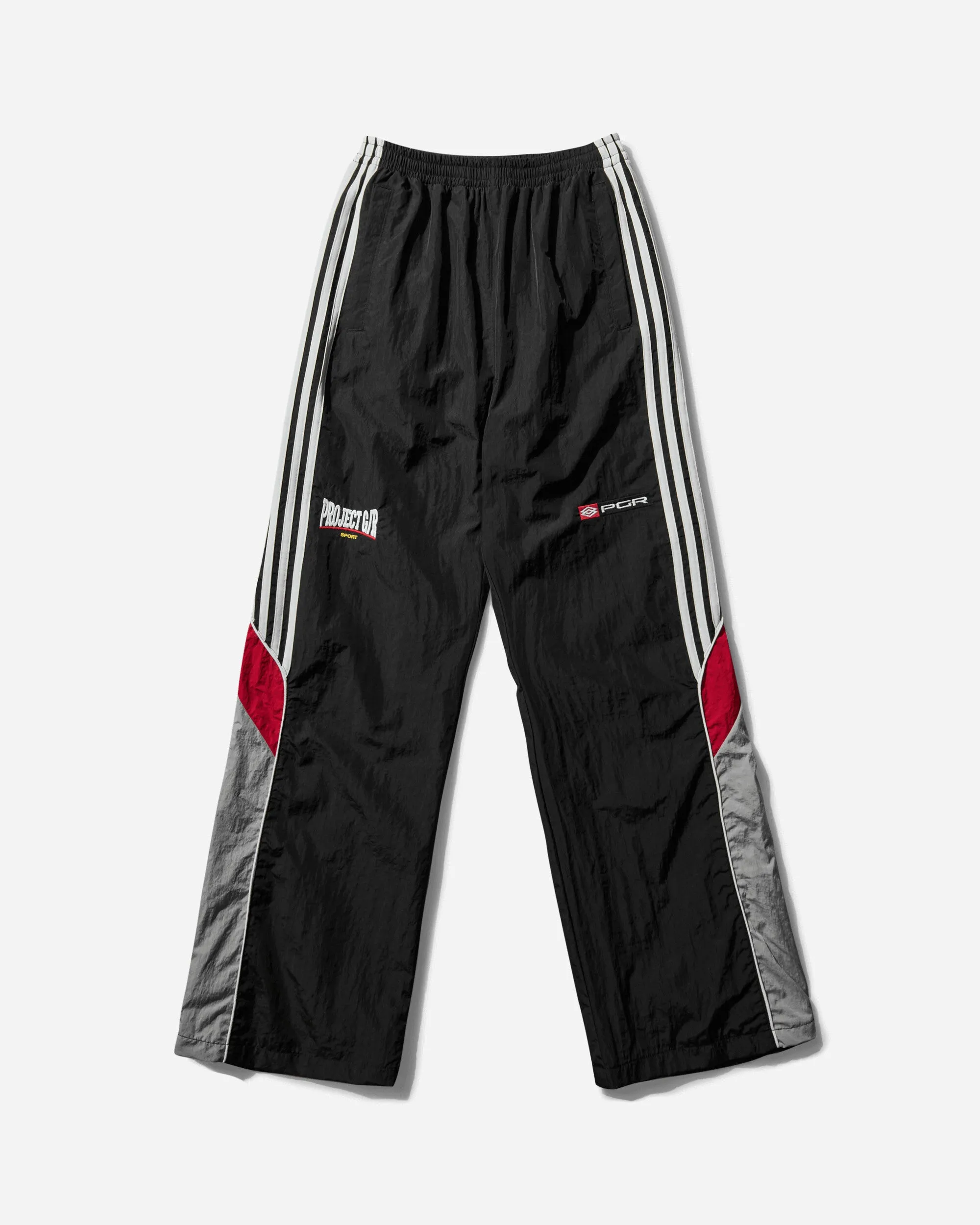 Men's Retro Baggy Nylon Track Pants Black