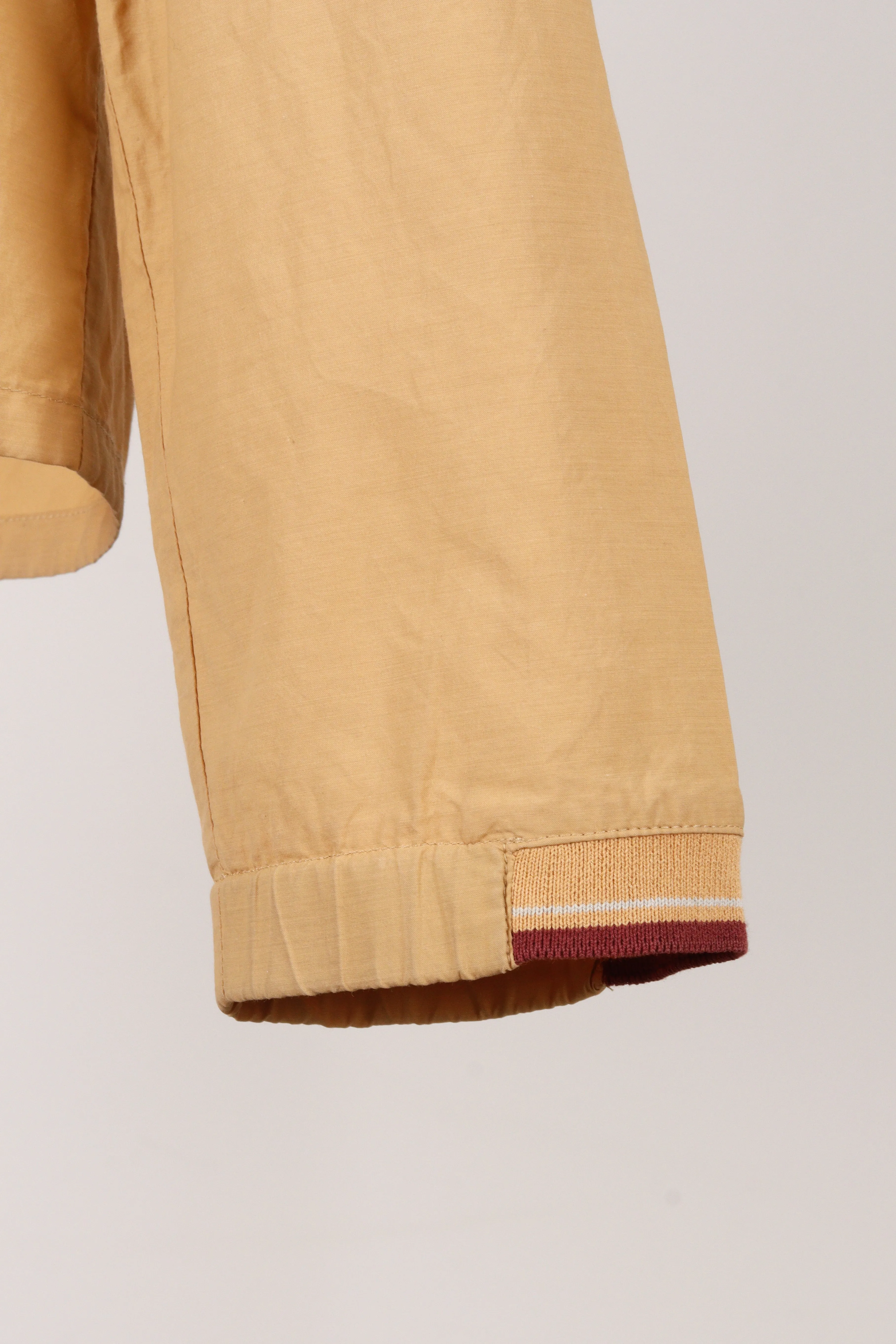 Miu Miu 'Cropped Nylon Blend Pocket' Pullover Beige