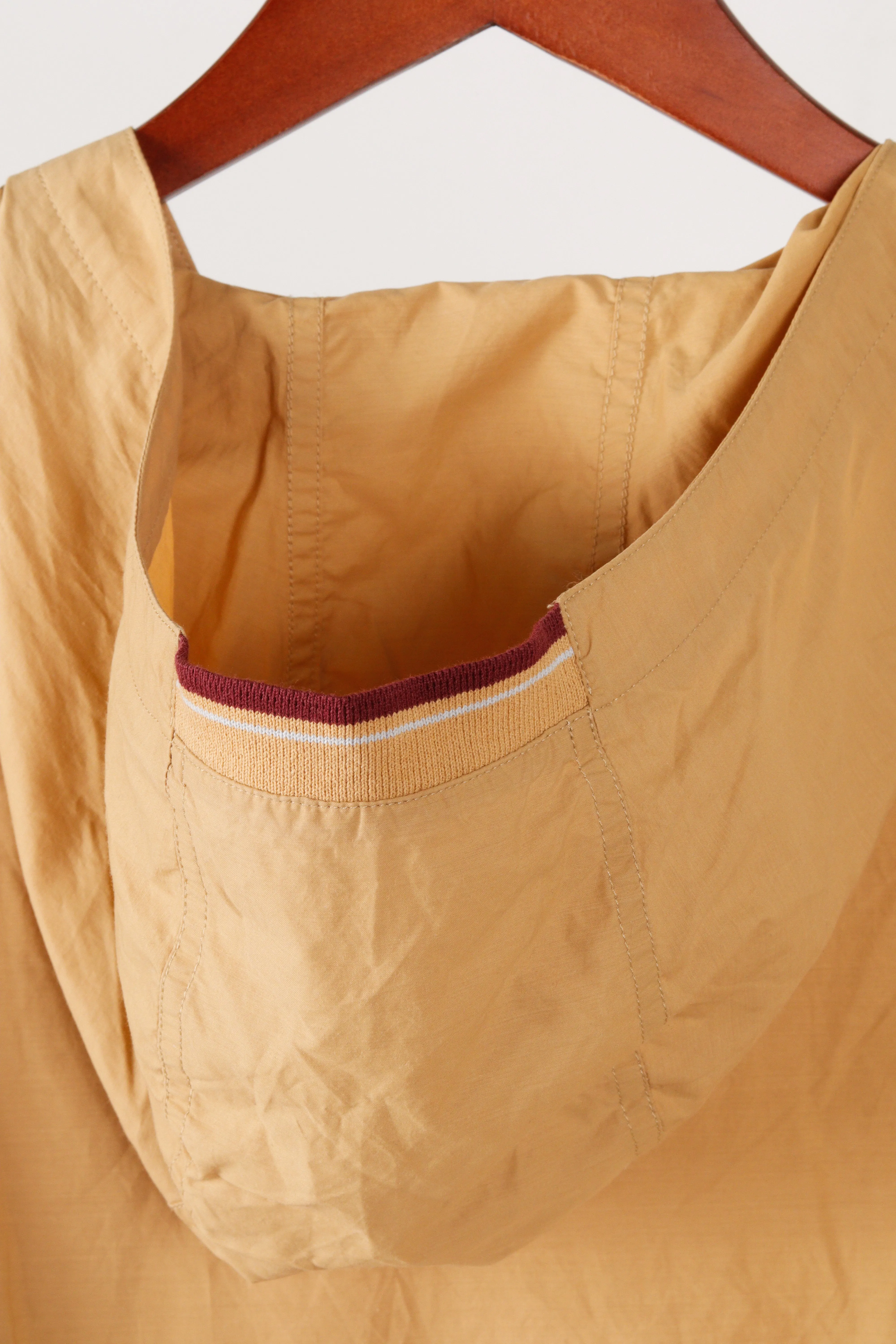Miu Miu 'Cropped Nylon Blend Pocket' Pullover Beige