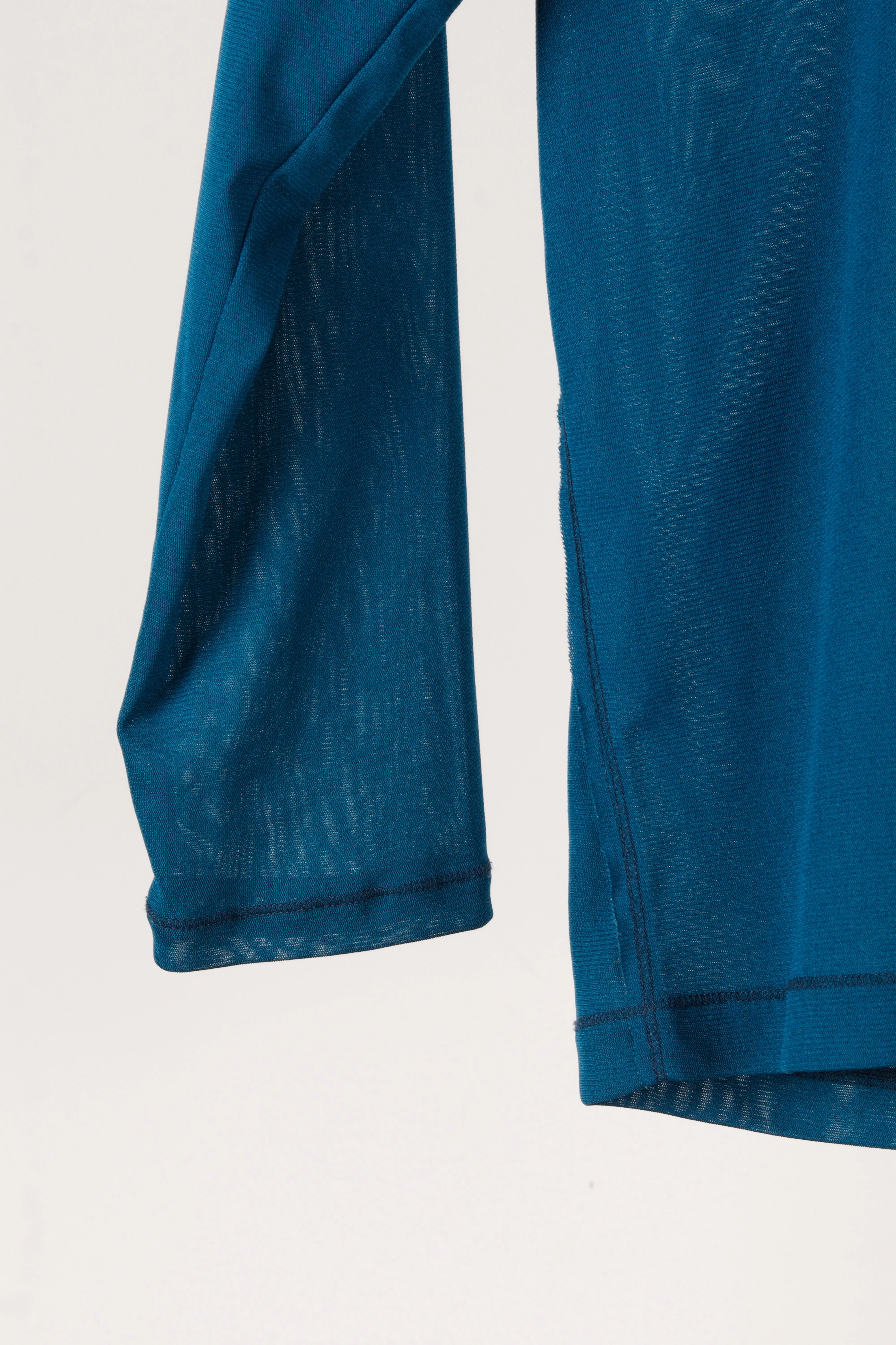Needles 'Reverse Seam Mesh' Pullover Top Blue