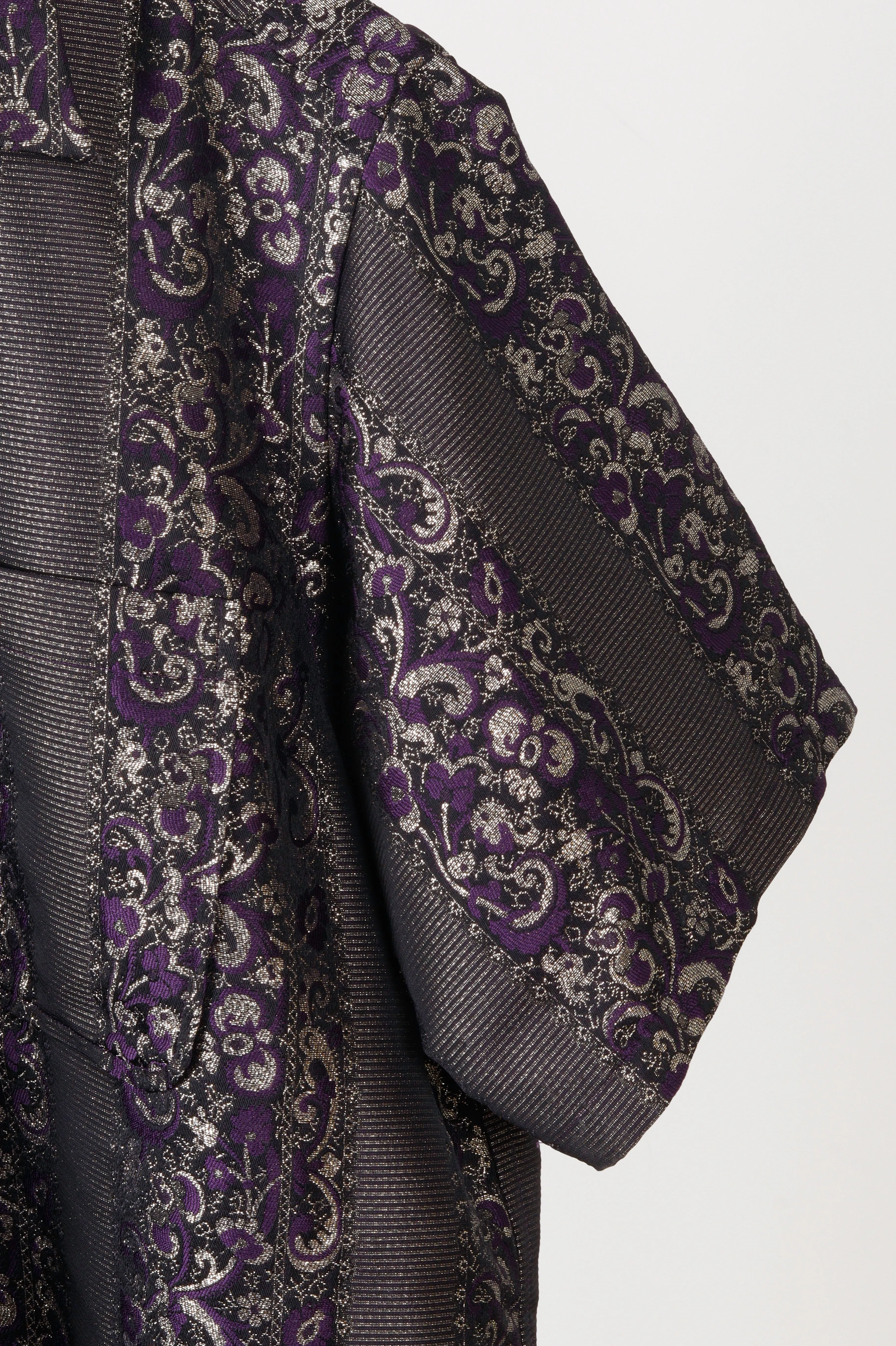 Needles SS20 'Cut Off Jacquard Striped' S/S Shirt Purple (2020)