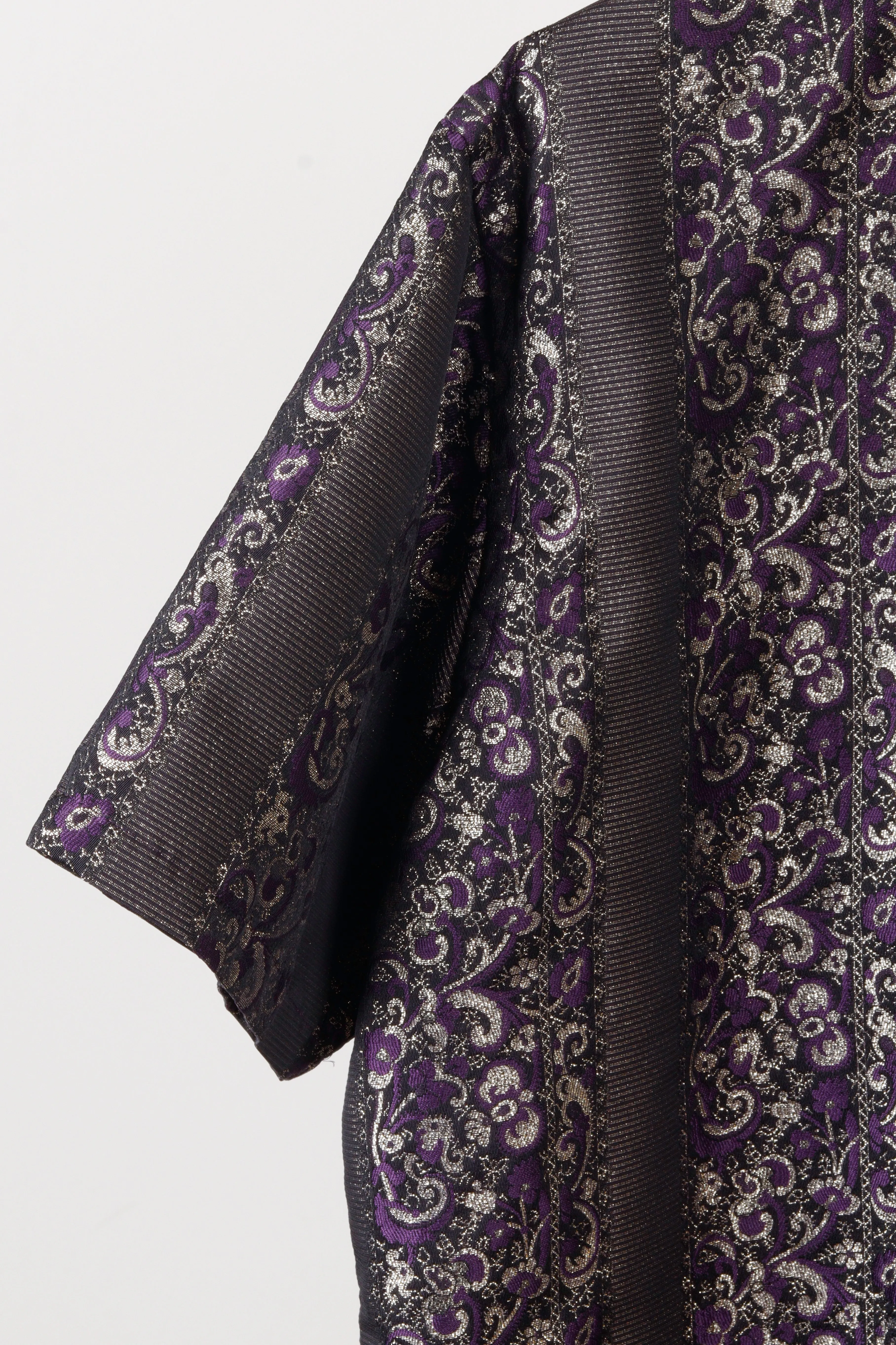 Needles SS20 'Cut Off Jacquard Striped' S/S Shirt Purple (2020)