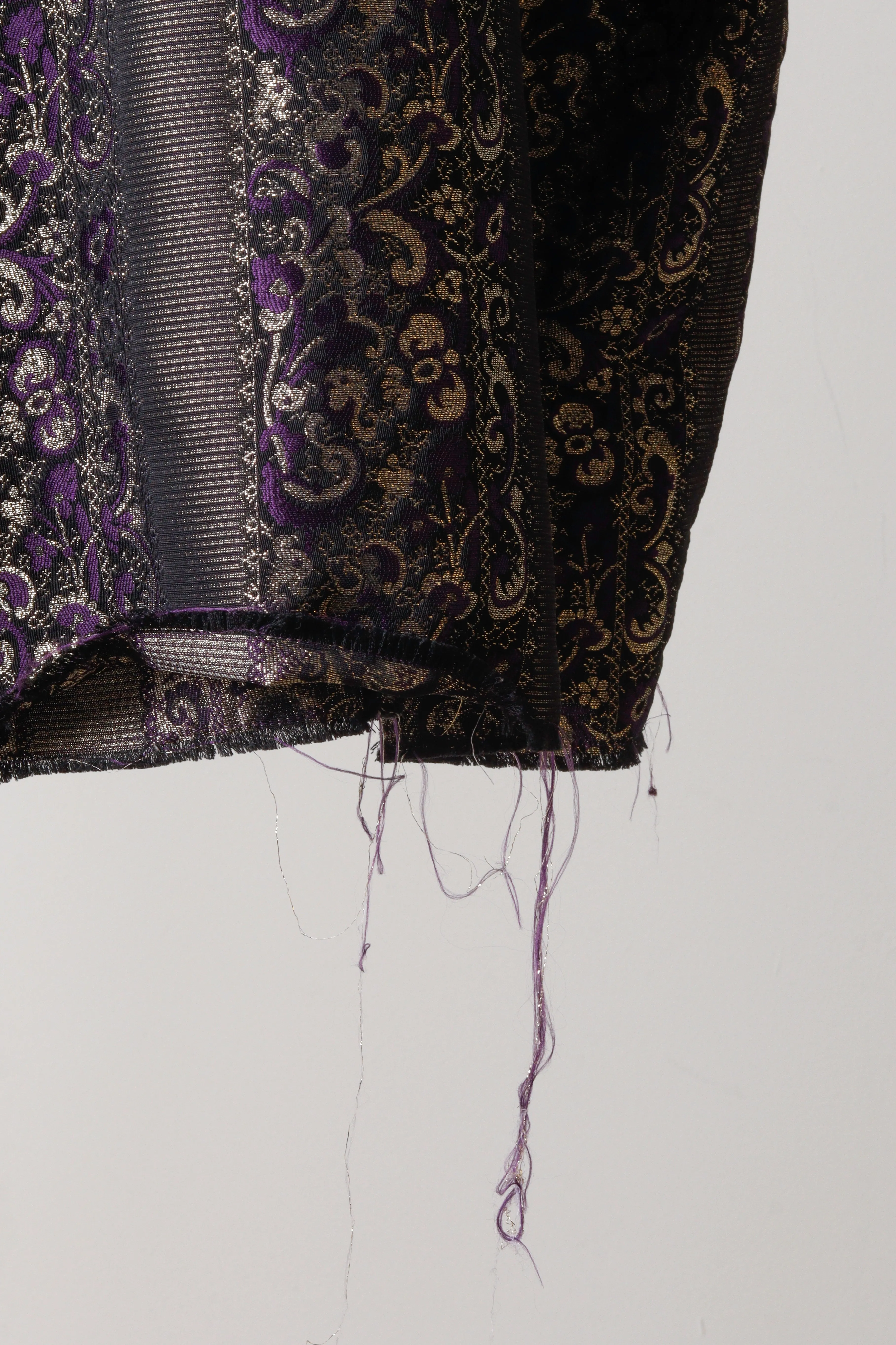 Needles SS20 'Cut Off Jacquard Striped' S/S Shirt Purple (2020)