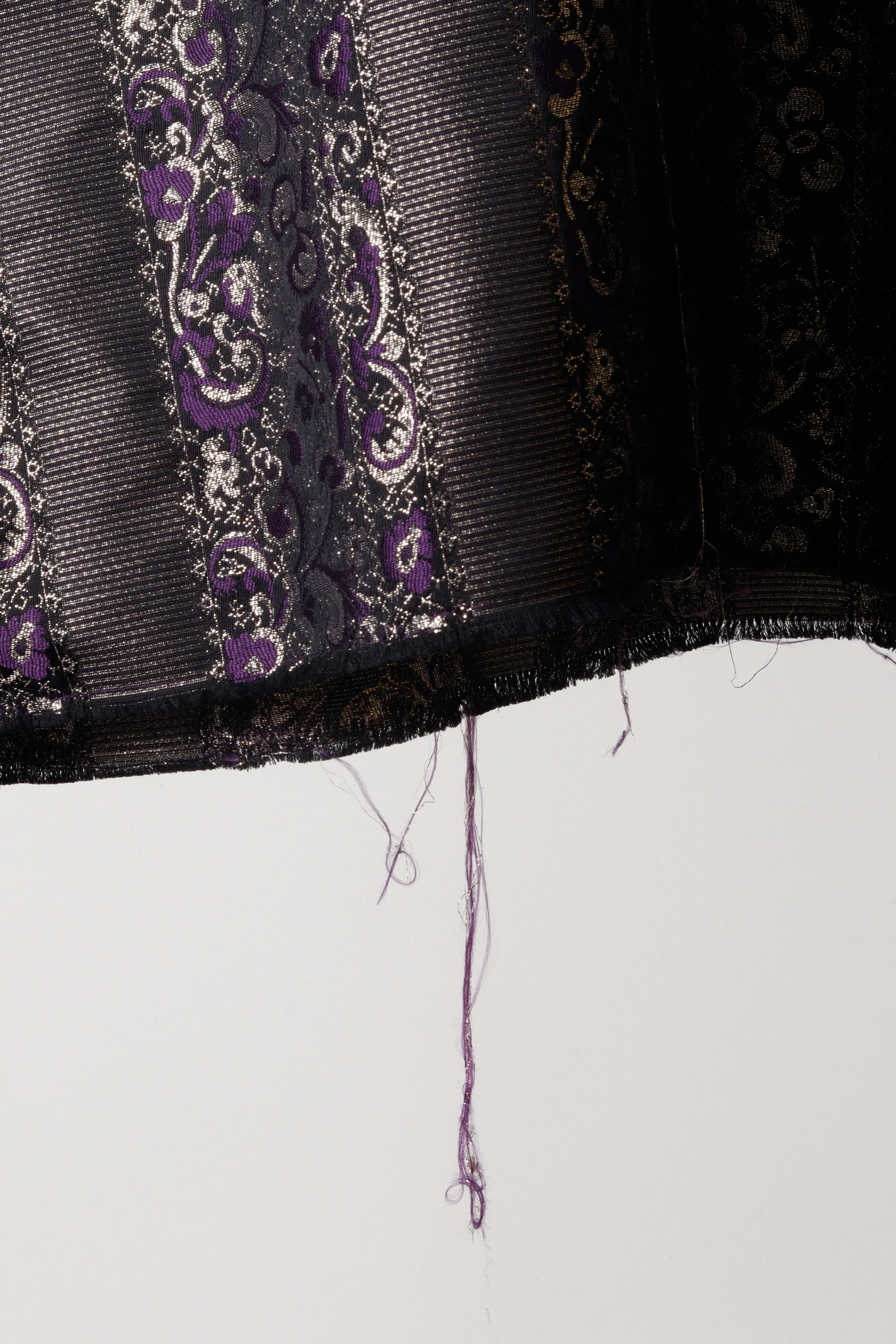 Needles SS20 'Cut Off Jacquard Striped' S/S Shirt Purple (2020)