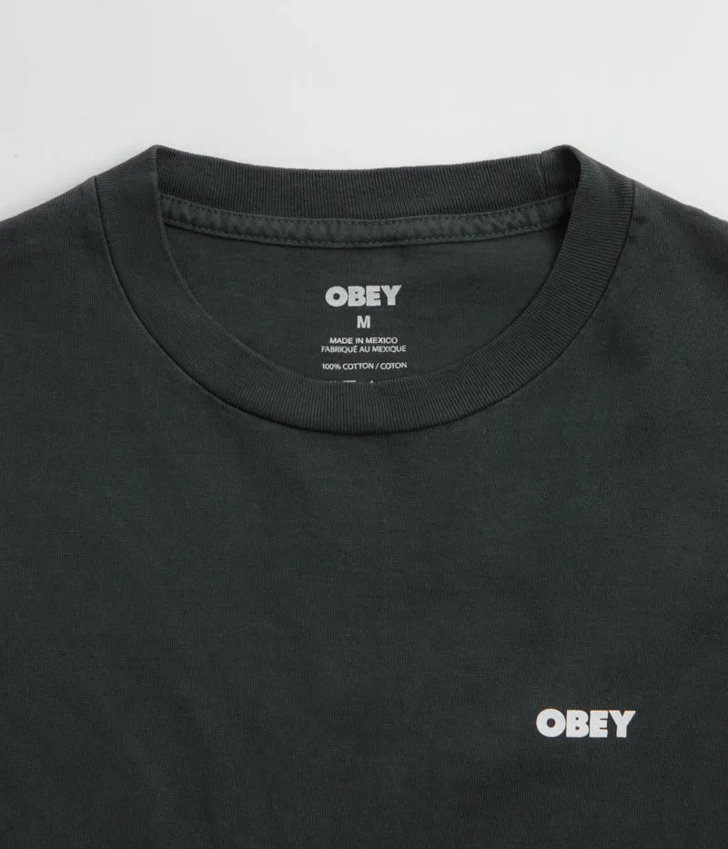 Obey Bold Icon Face T-Shirt - Pigment True Vintage Black