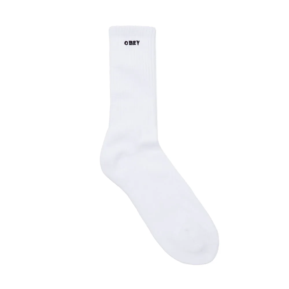 OBEY BOLD SOCKS // WHITE
