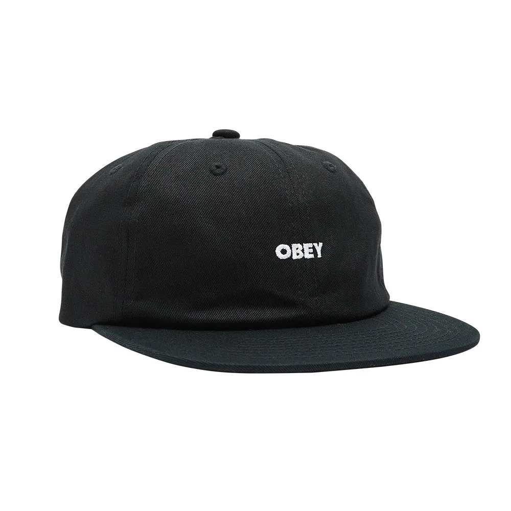 OBEY BOLD TWILL 6 PANEL STRAPBACK // BLACK