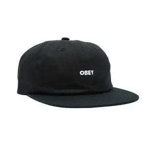 OBEY BOLD TWILL 6 PANEL STRAPBACK // BLACK