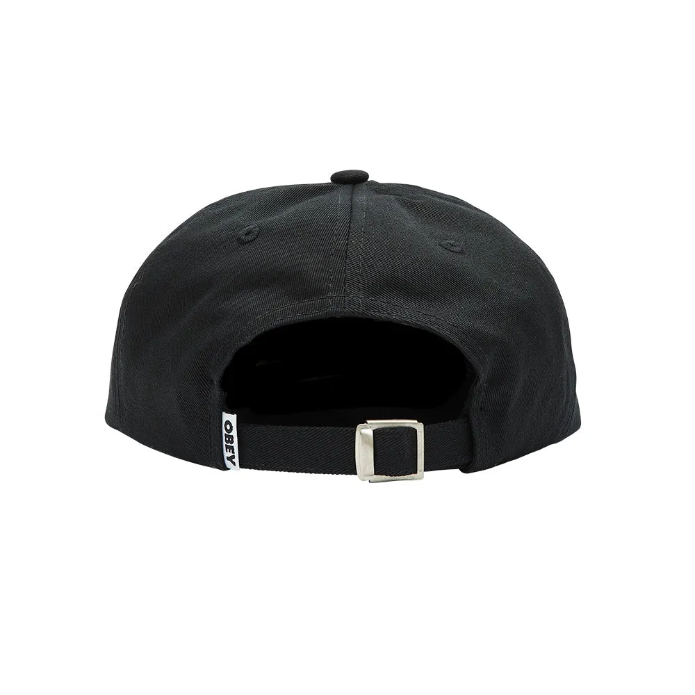 OBEY BOLD TWILL 6 PANEL STRAPBACK // BLACK