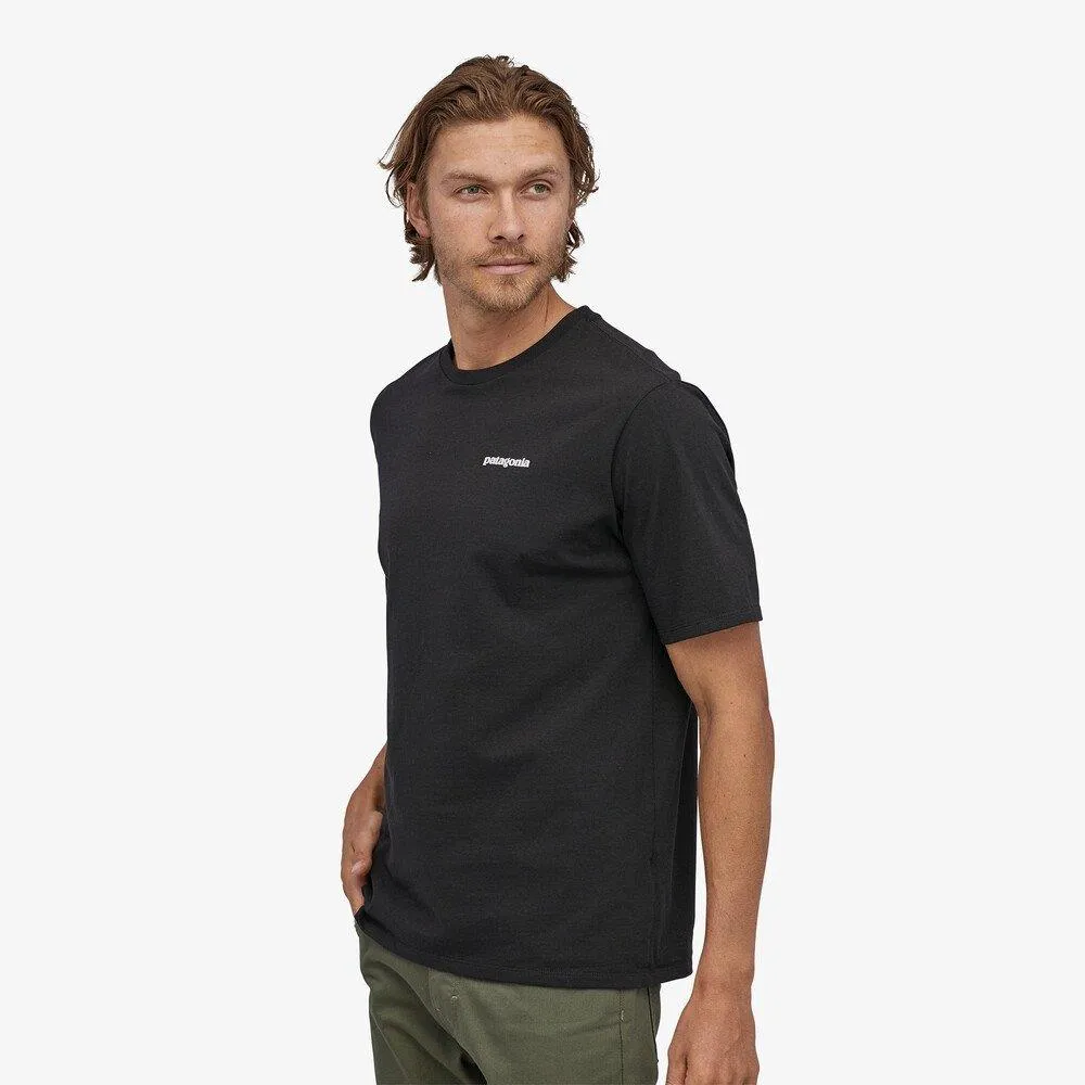 PATAGONIA P-6 LOGO RESPONSIBILI-TEE NEGRA | CAMISETA CASUAL CLSICA