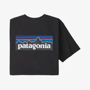 PATAGONIA P-6 LOGO RESPONSIBILI-TEE NEGRA | CAMISETA CASUAL CLSICA