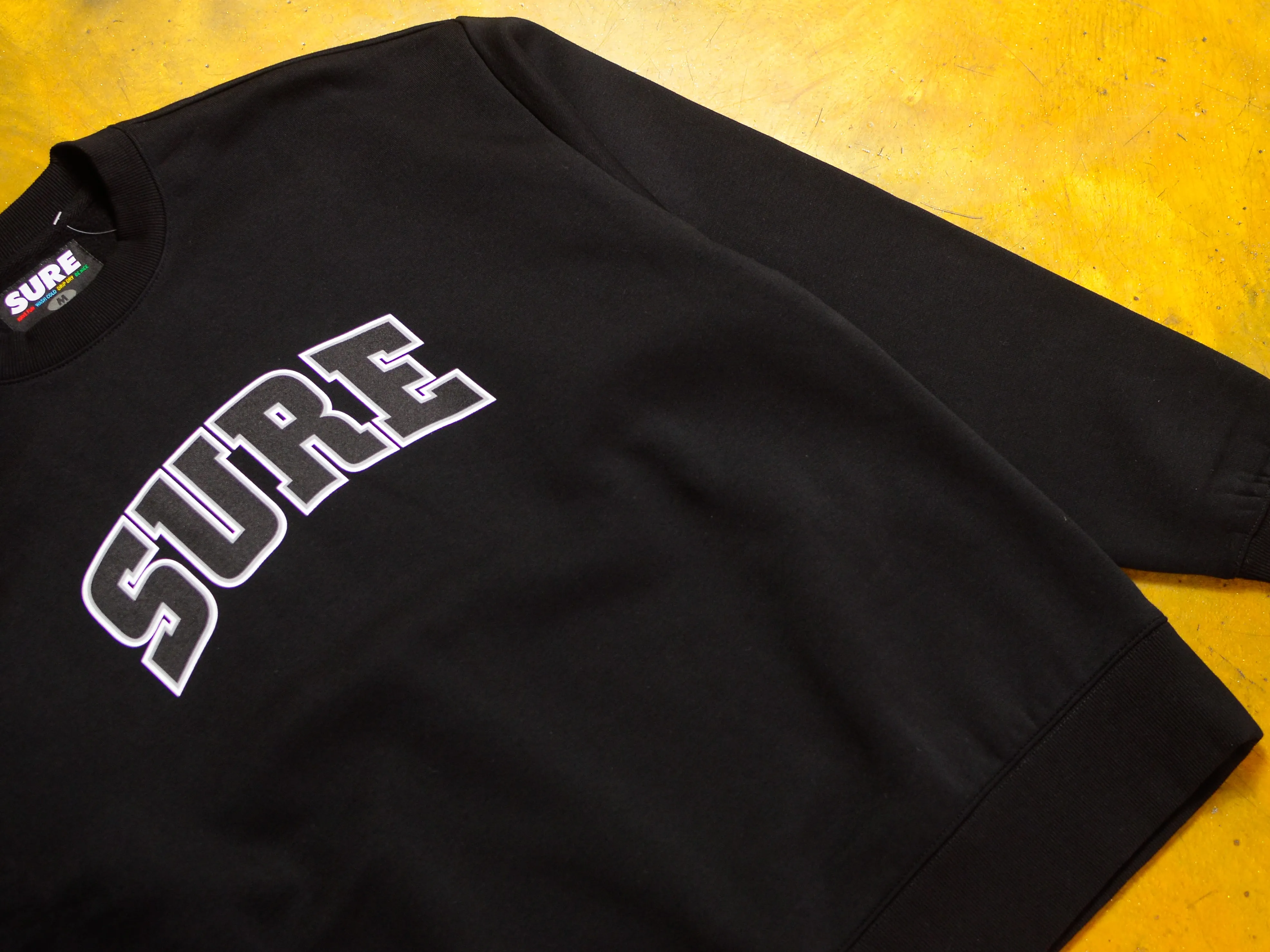 Pea Ess See Bold Heavy Crew - Black / Black