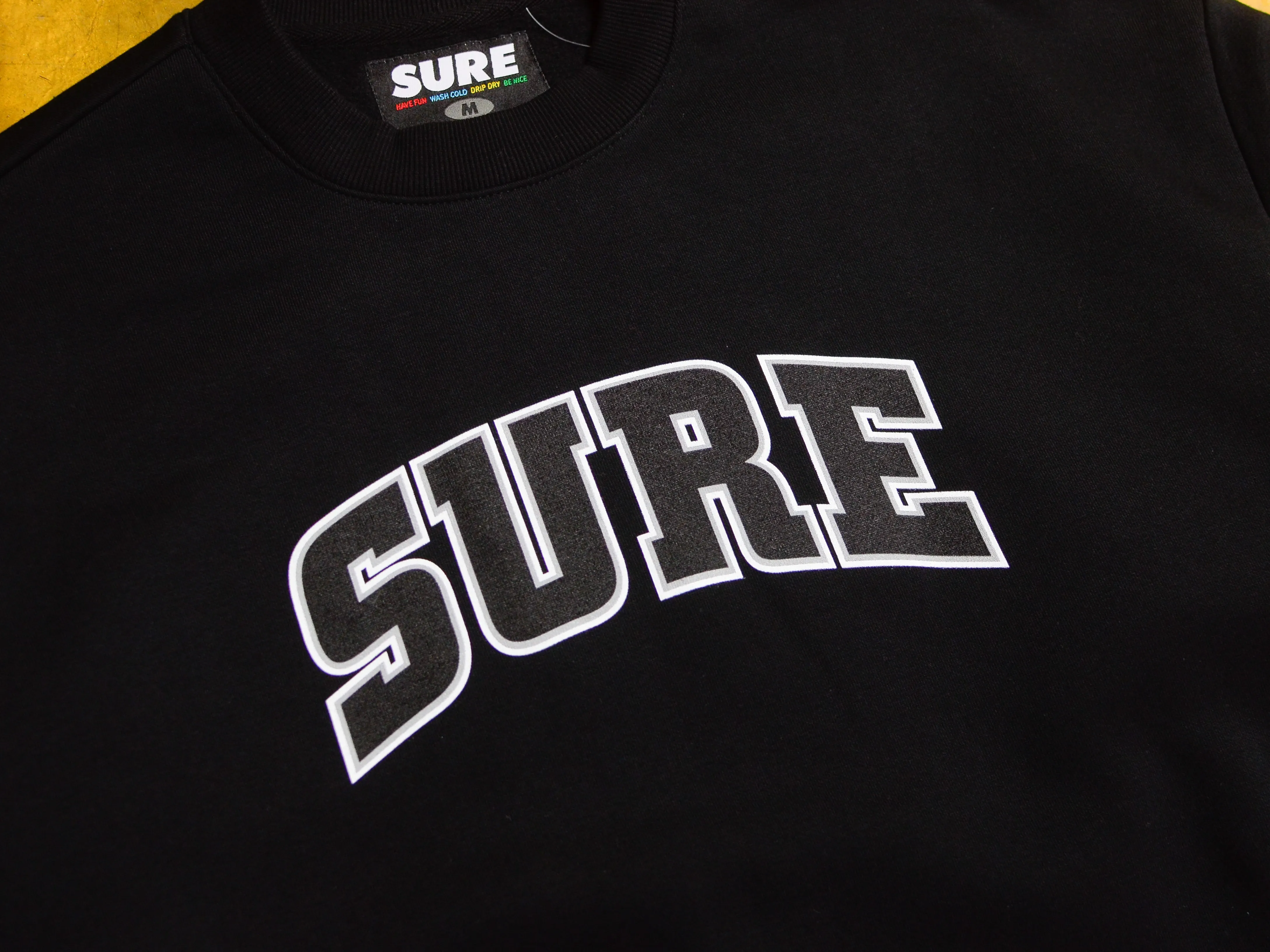 Pea Ess See Bold Heavy Crew - Black / Black