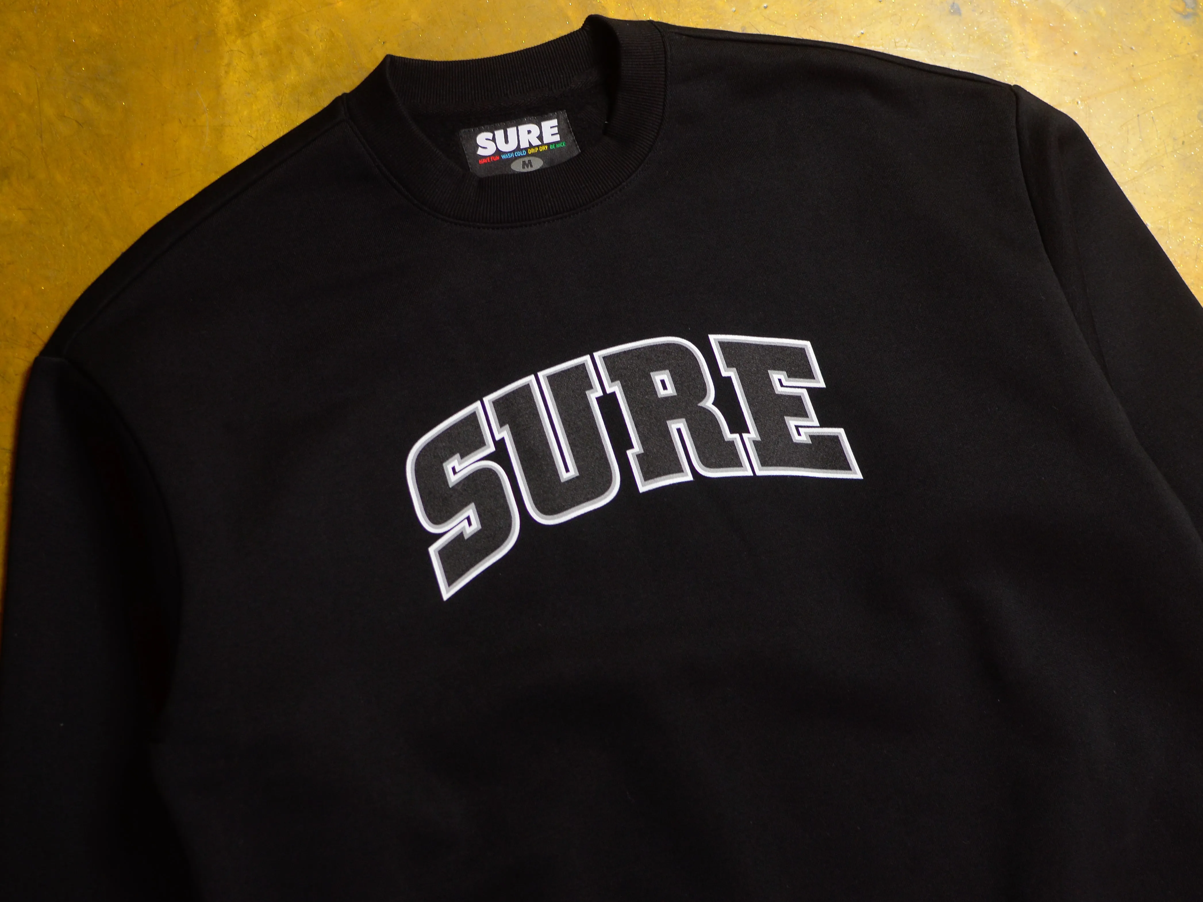 Pea Ess See Bold Heavy Crew - Black / Black