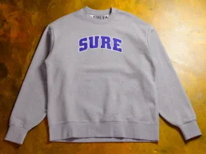 Pea Ess See Bold Heavy Crew - Grey Marle / Navy