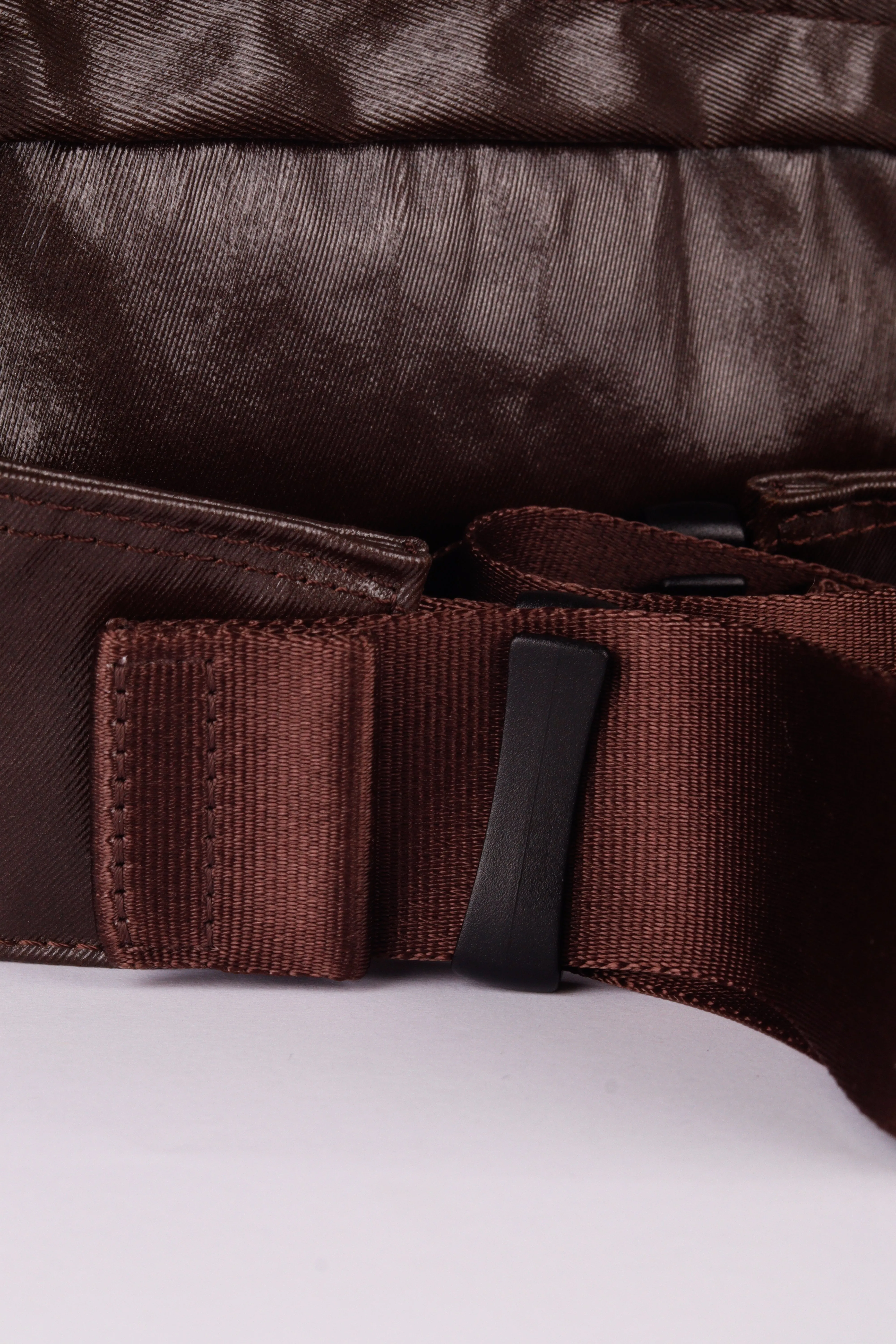 Porter 'Waxed Leather Tanker' Waist Bag Brown