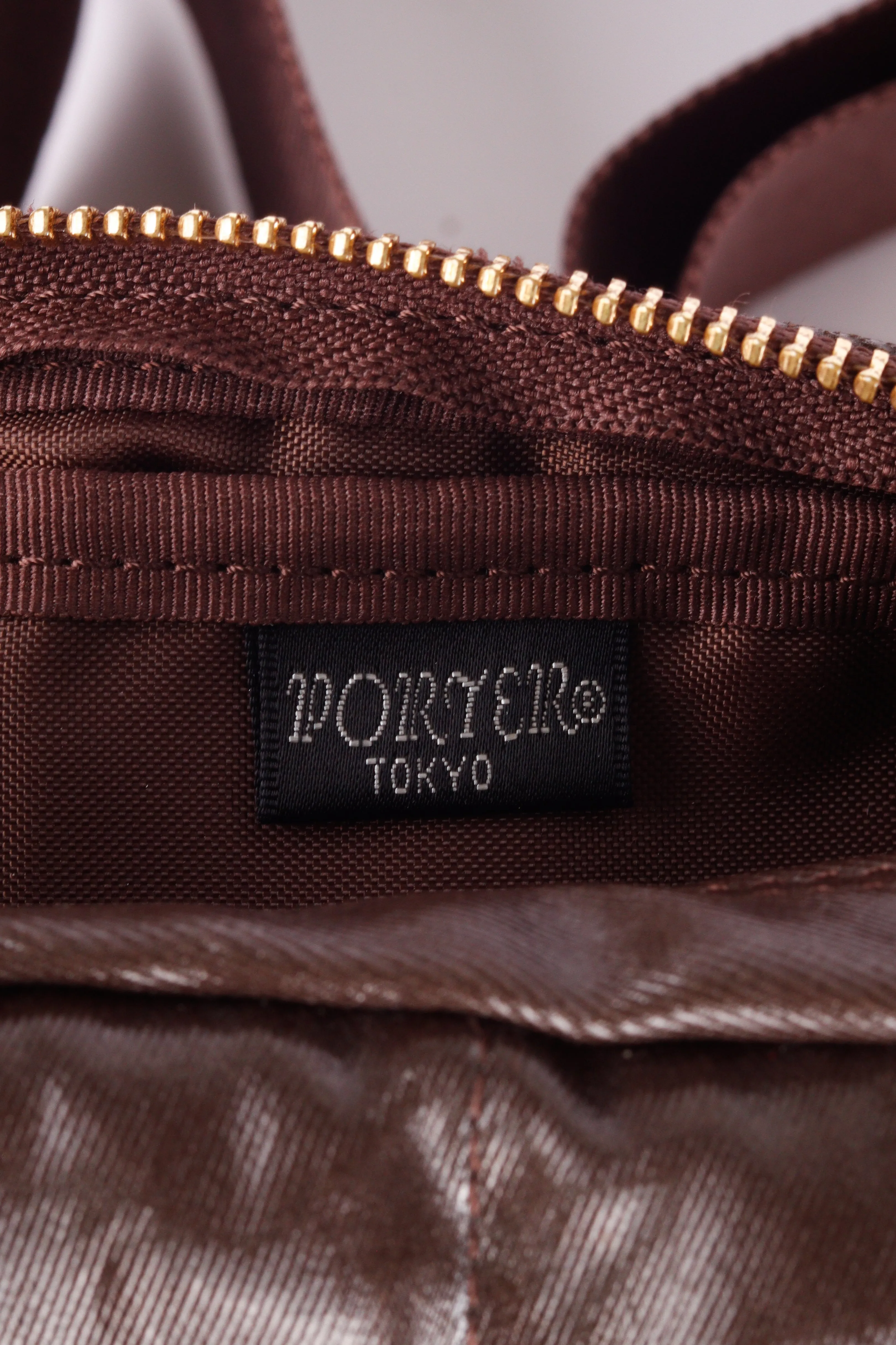Porter 'Waxed Leather Tanker' Waist Bag Brown