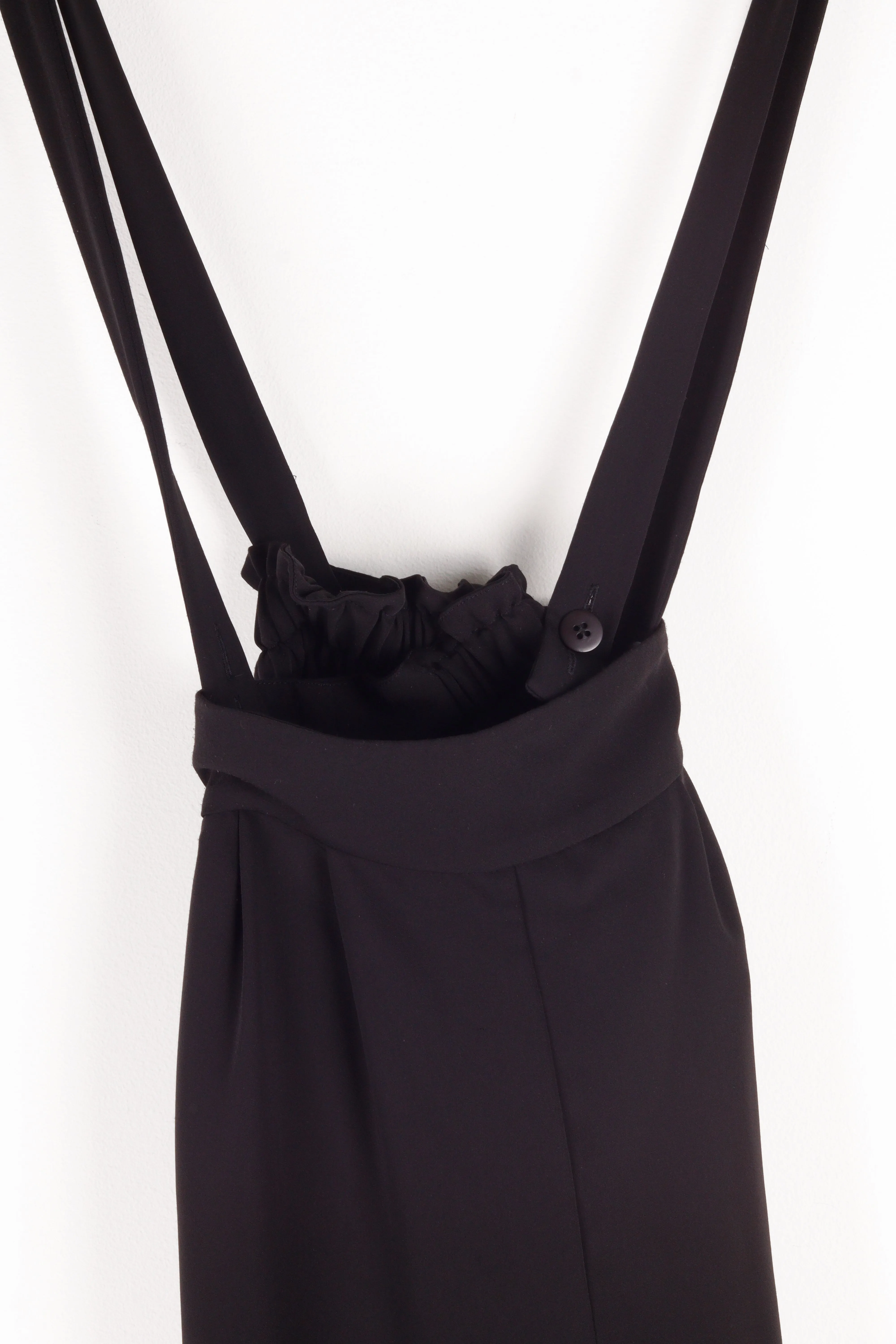 Ray Beams SS17 'Wide Leg Suspender' Pants Black (2017)