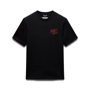 Reigning Champ Men Knit Midweight Jersey Race T-Shirt Black Red