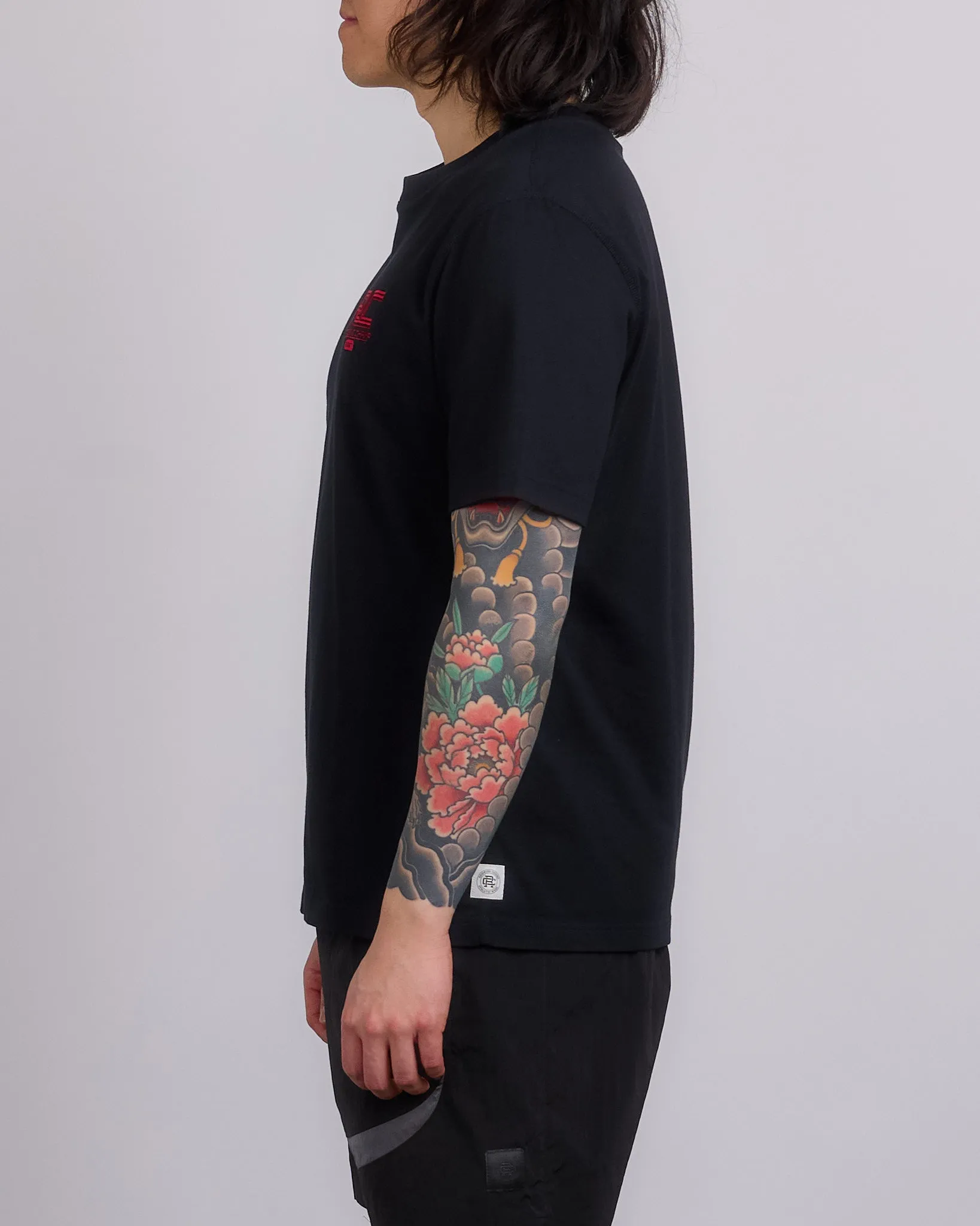 Reigning Champ Midweight Jersey Race T-Shirt Black-Red