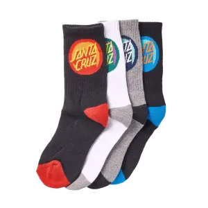 Santa Cruz Bold Shadow Dot Crew Sock Black/White/Grey