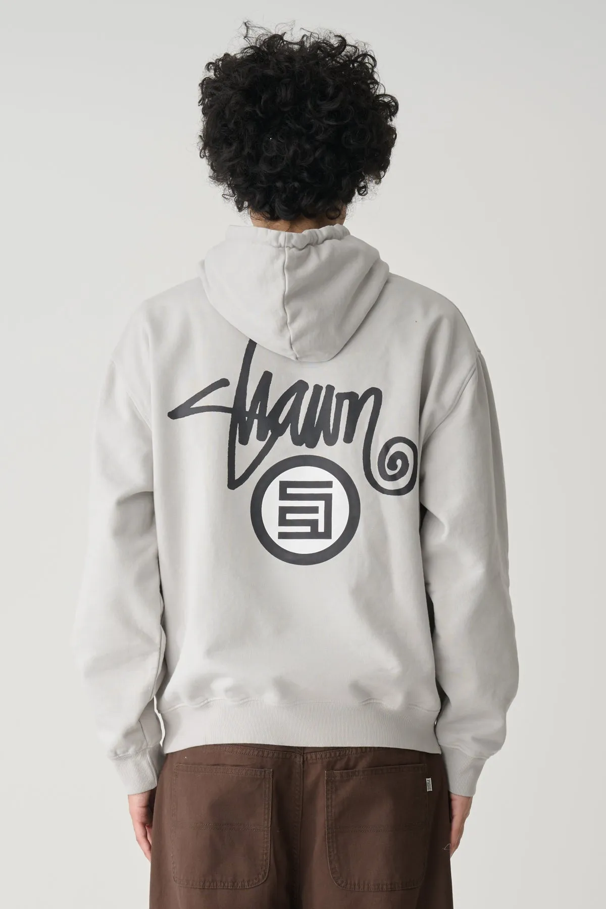 Shawn Dot Hooded Fleece - Washed Grey
