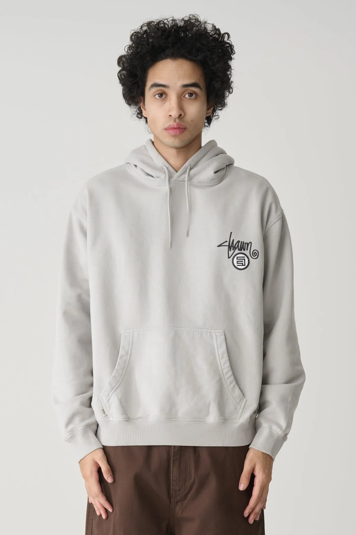 Shawn Dot Hooded Fleece - Washed Grey