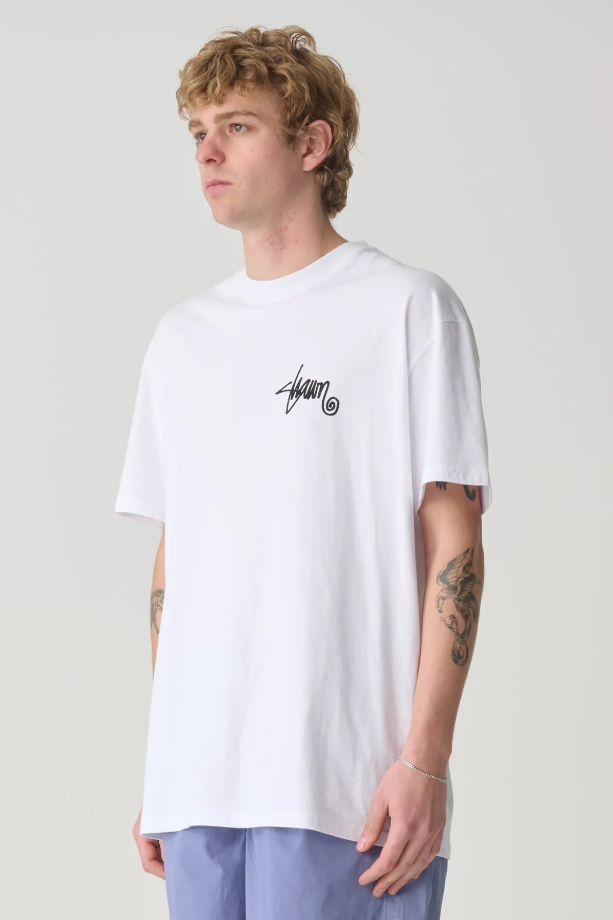Shawn Script T-Shirt - White