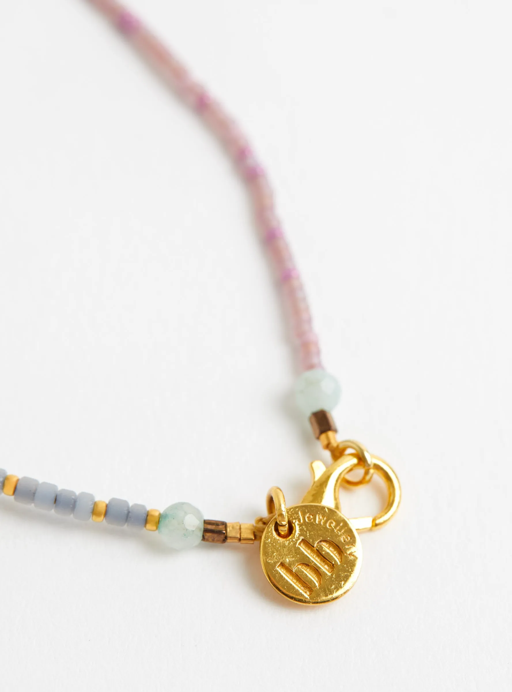 Soft Lilac and Pearl Necklace