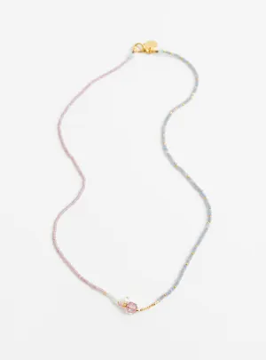 Soft Lilac and Pearl Necklace