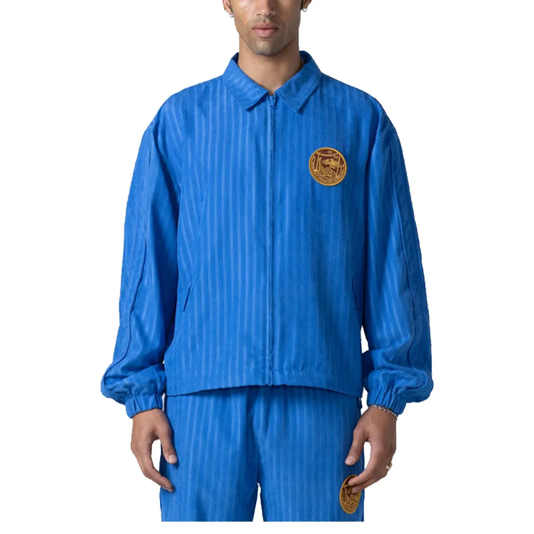 STRIPED ANORAK JACKET BLUE