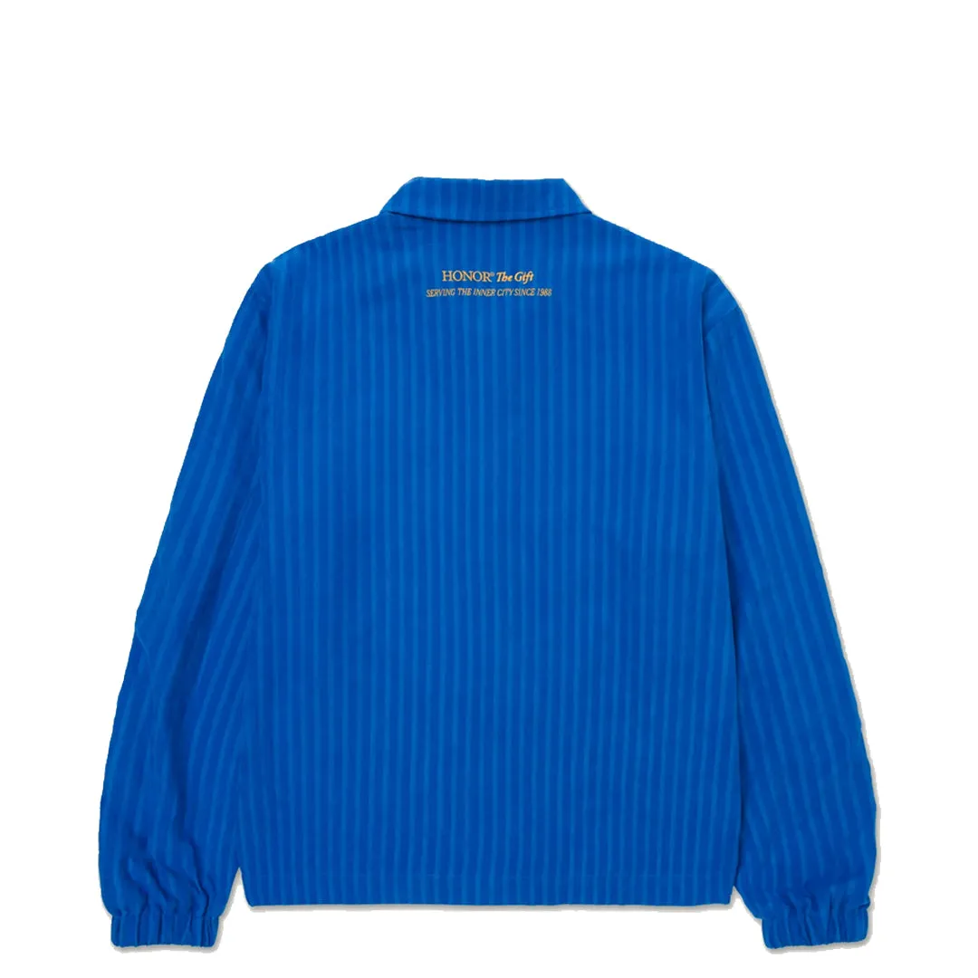 STRIPED ANORAK JACKET BLUE