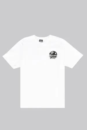 STUSSY 8 BALL CORP. TEE WHITE