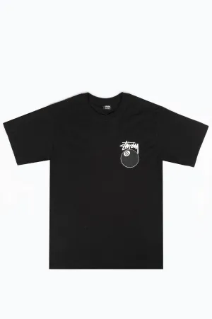 STUSSY 8 BALL TEE BLACK