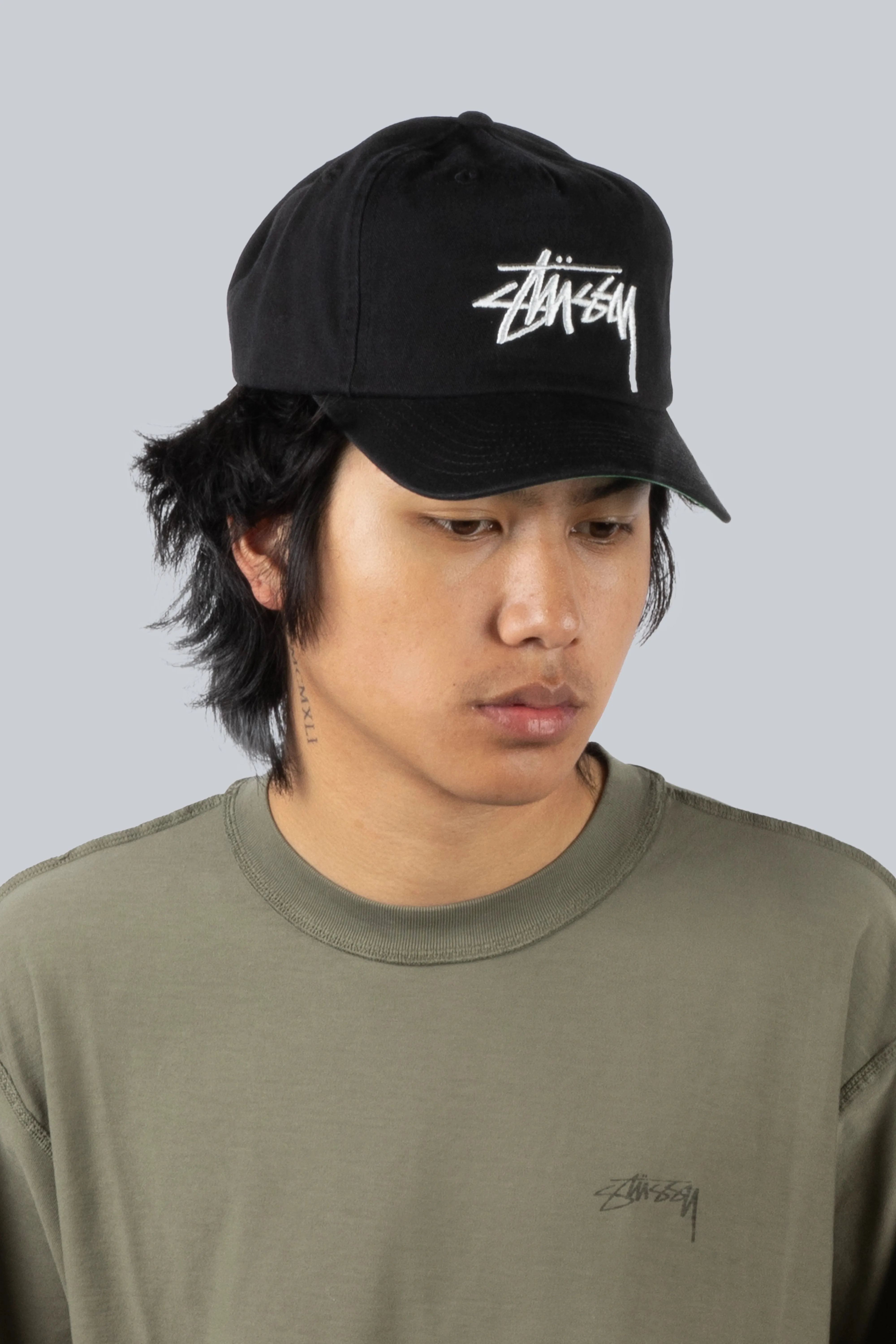 STUSSY BIG STOCK MID DEPTH CAP BLACK
