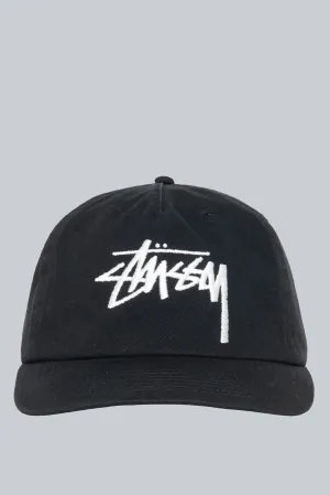 STUSSY BIG STOCK MID DEPTH CAP BLACK