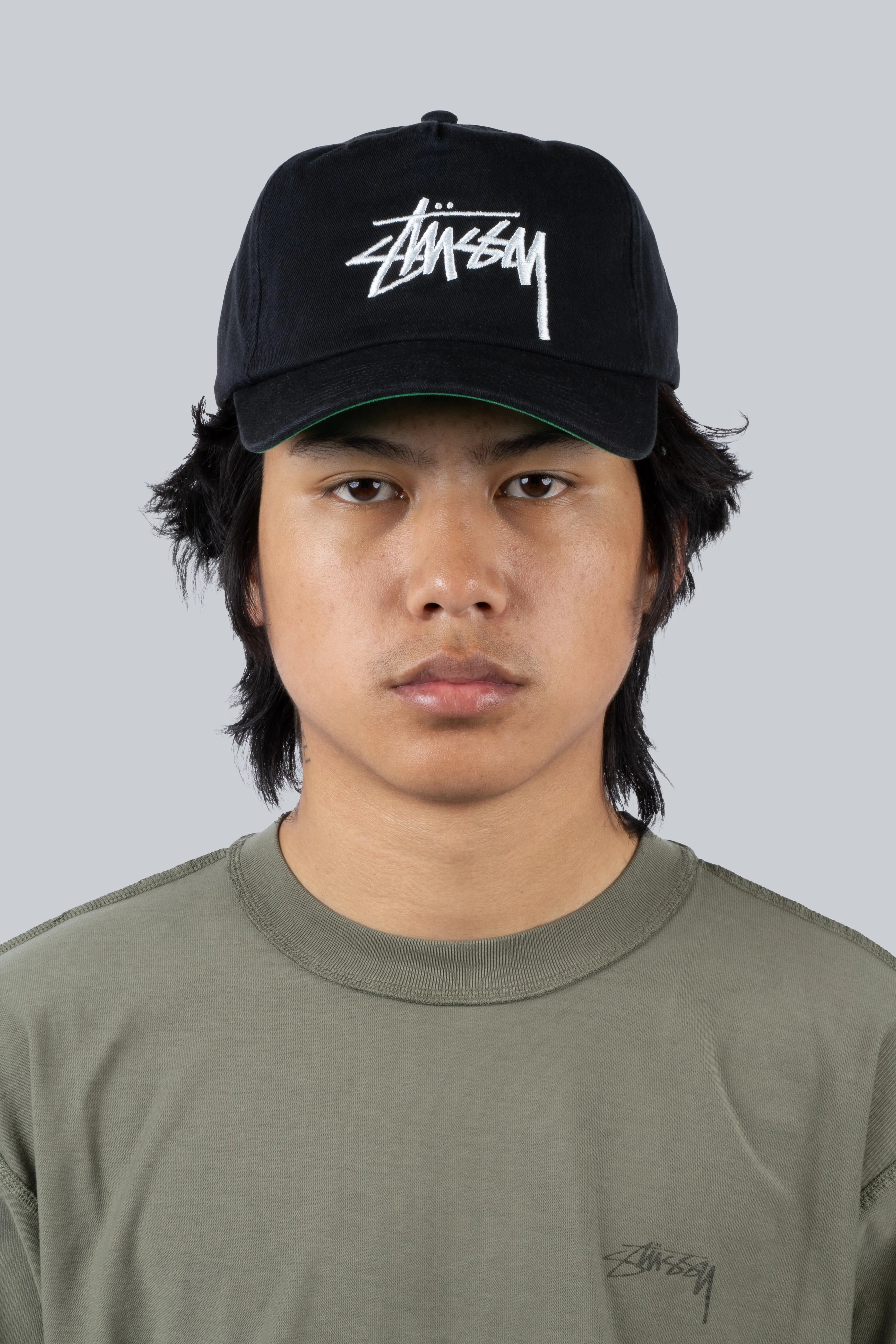 STUSSY BIG STOCK MID DEPTH CAP BLACK