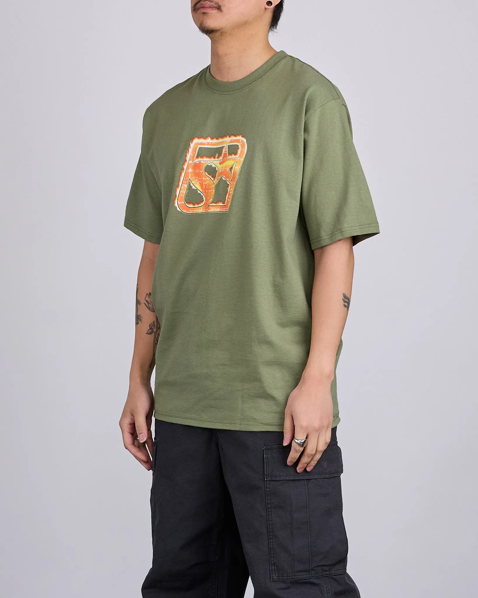 Stussy Blaze T-Shirt Olive
